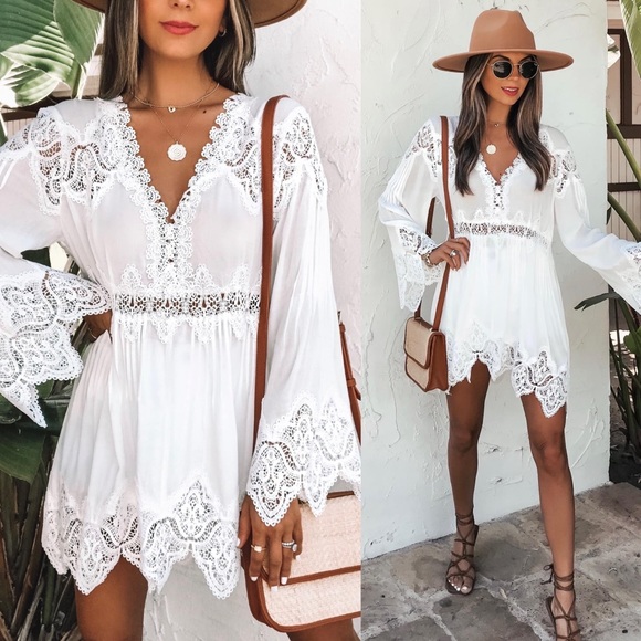 Vici Tops - . Vici Exclusive Off White/Ivory Crochet Top